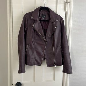 A.n.a. Size M Purple Pleather Jacket